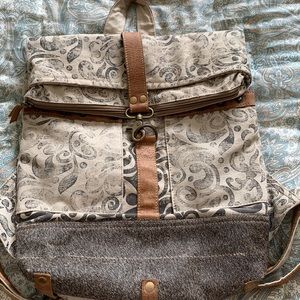Myra Bag foldable canvas backpack purse